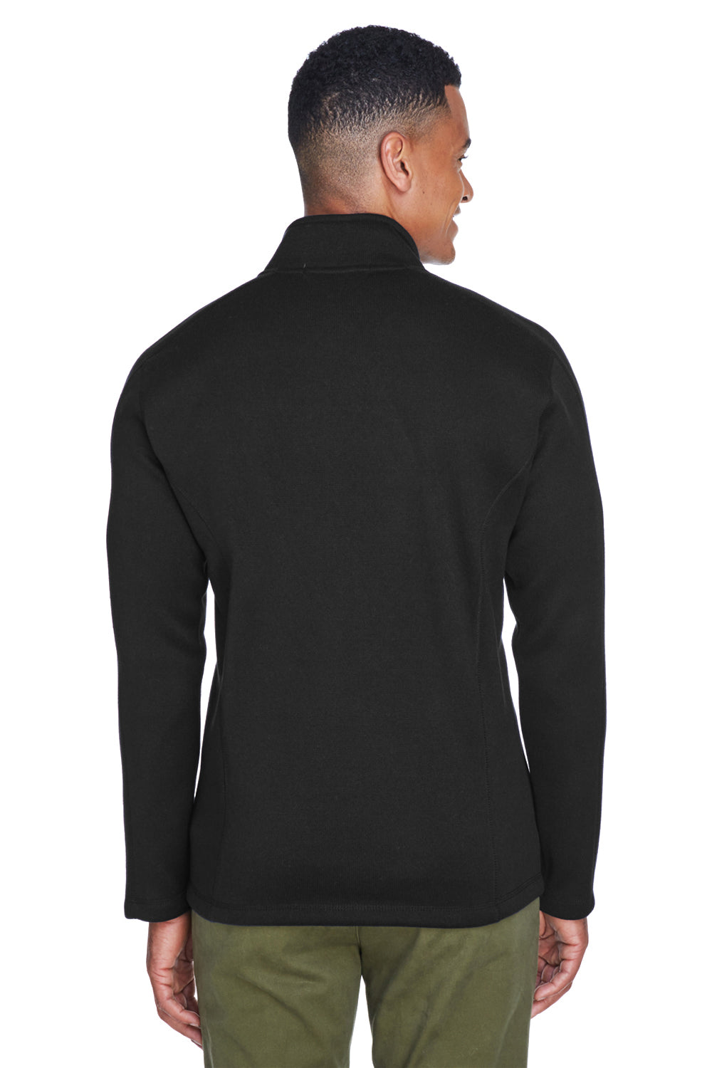 Devon & Jones DG793 Mens Bristol Pill Resistant Sweater Fleece Full Zip Jacket Black Model Back