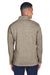 Devon & Jones DG793 Mens Bristol Pill Resistant Sweater Fleece Full Zip Jacket Heather Khaki Brown Model Back