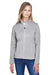 Devon & Jones DG793W Womens Bristol Pill Resistant Sweater Fleece Full Zip Jacket Heather Grey Model Front