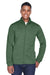 Devon & Jones DG796 Mens Newbury Fleece Full Zip Sweatshirt Forest Green Model Front