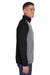 Devon & Jones DG796 Mens Newbury Fleece Full Zip Sweatshirt Grey/Black Model Side