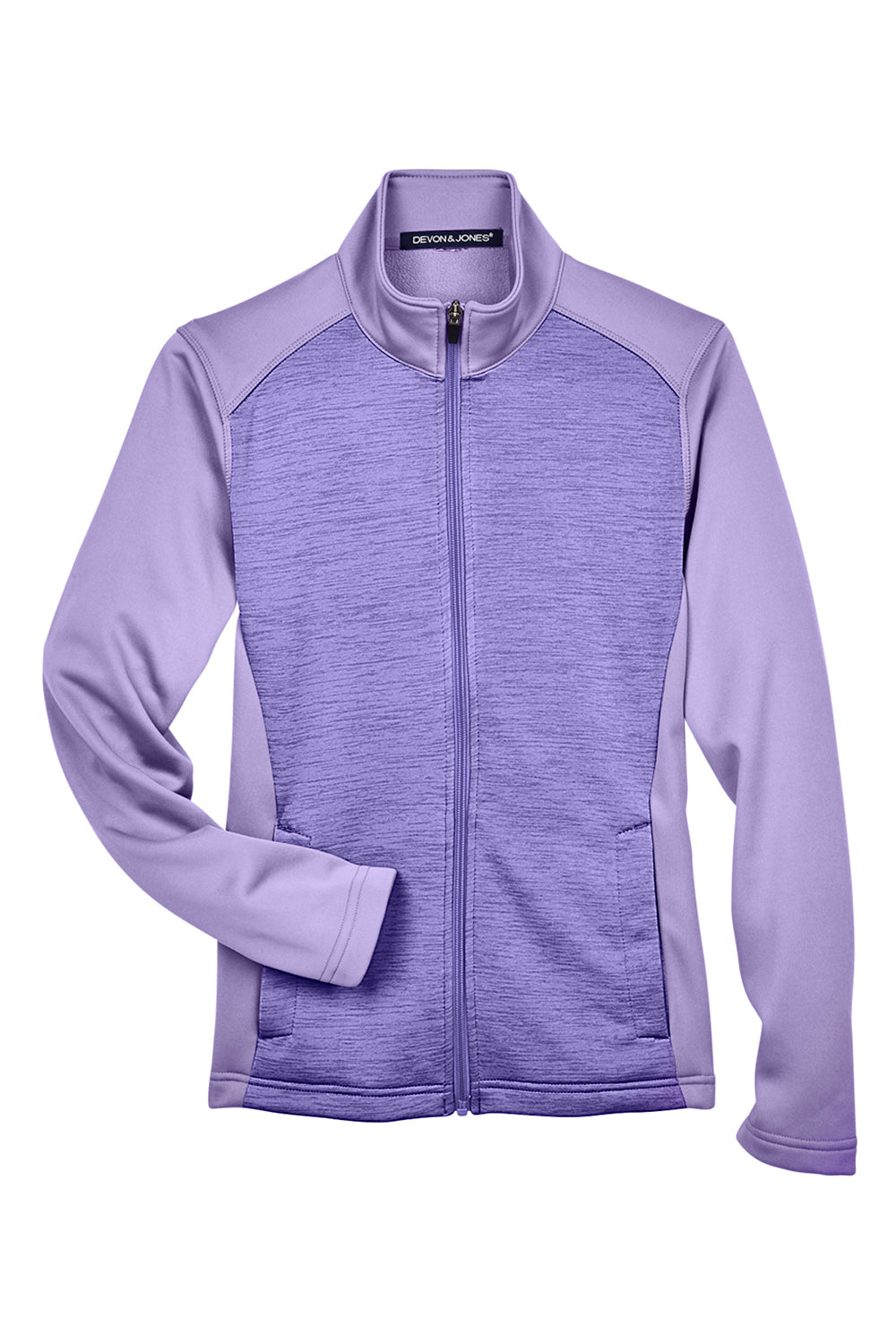 Devon & Jones DG796W Womens Newbury Fleece Full Zip Sweatshirt Grape Purple Flat Front