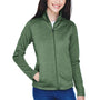 Devon & Jones Womens Newbury Fleece Full Zip Sweatshirt - Forest Green