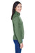 Devon & Jones DG796W Womens Newbury Fleece Full Zip Sweatshirt Forest Green Model Side