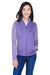 Devon & Jones DG796W Womens Newbury Fleece Full Zip Sweatshirt Grape Purple Model Front