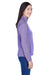 Devon & Jones DG796W Womens Newbury Fleece Full Zip Sweatshirt Grape Purple Model Side