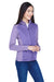 Devon & Jones DG796W Womens Newbury Fleece Full Zip Sweatshirt Grape Purple Model 3q