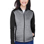 Devon & Jones Womens Newbury Fleece Full Zip Sweatshirt - Grey/Black