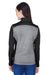 Devon & Jones DG796W Womens Newbury Fleece Full Zip Sweatshirt Grey/Black Model Back