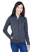 Devon & Jones DG796W Womens Newbury Fleece Full Zip Sweatshirt Navy Blue Model Front