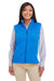 Devon & Jones DG797W Womens Newbury Full Zip Fleece Vest Heather French Blue Model Front