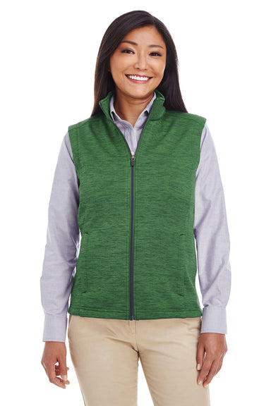 Devon & Jones DG797W Womens Newbury Full Zip Fleece Vest Heather Forest Green Model Front