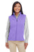 Devon & Jones DG797W Womens Newbury Full Zip Fleece Vest Heather Grape Purple Model Front