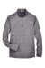 Devon & Jones DG798 Mens Newbury Fleece 1/4 Zip Sweatshirt Heather Dark Grey Flat Front