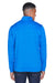 Devon & Jones DG798 Mens Newbury Fleece 1/4 Zip Sweatshirt Heather French Blue Model Back