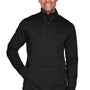 Devon & Jones Mens Newbury Fleece 1/4 Zip Sweatshirt - Heather Black