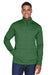 Devon & Jones DG798 Mens Newbury Fleece 1/4 Zip Sweatshirt Heather Forest Green Model Front