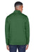 Devon & Jones DG798 Mens Newbury Fleece 1/4 Zip Sweatshirt Heather Forest Green Model Back