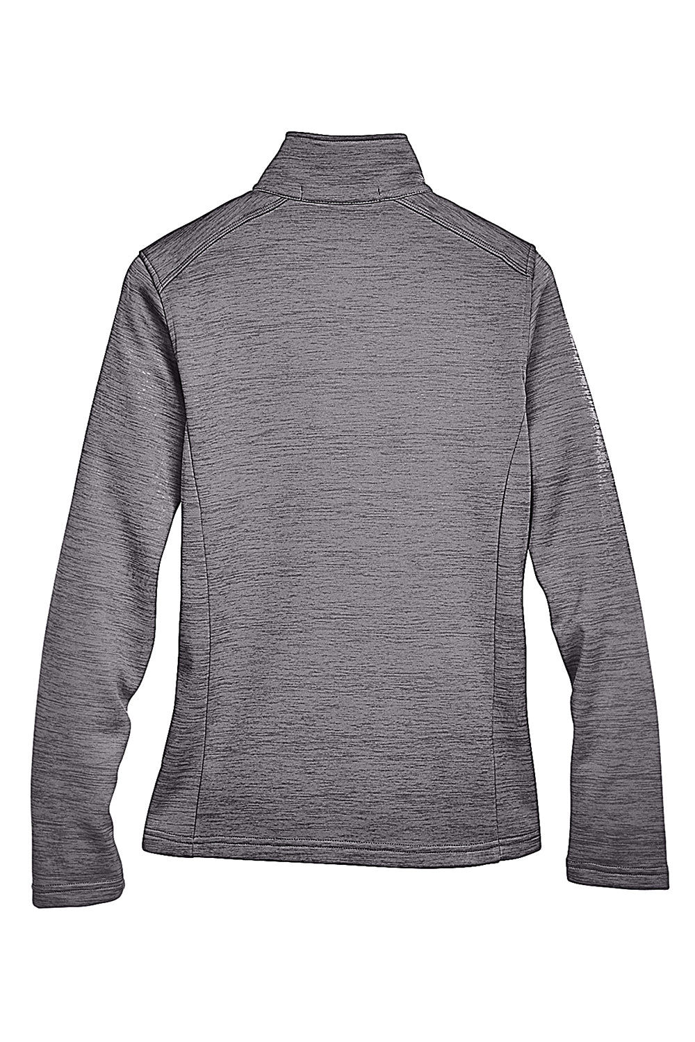 Devon & Jones DG798W Womens Newbury Fleece 1/4 Zip Sweatshirt Heather Dark Grey Flat Back