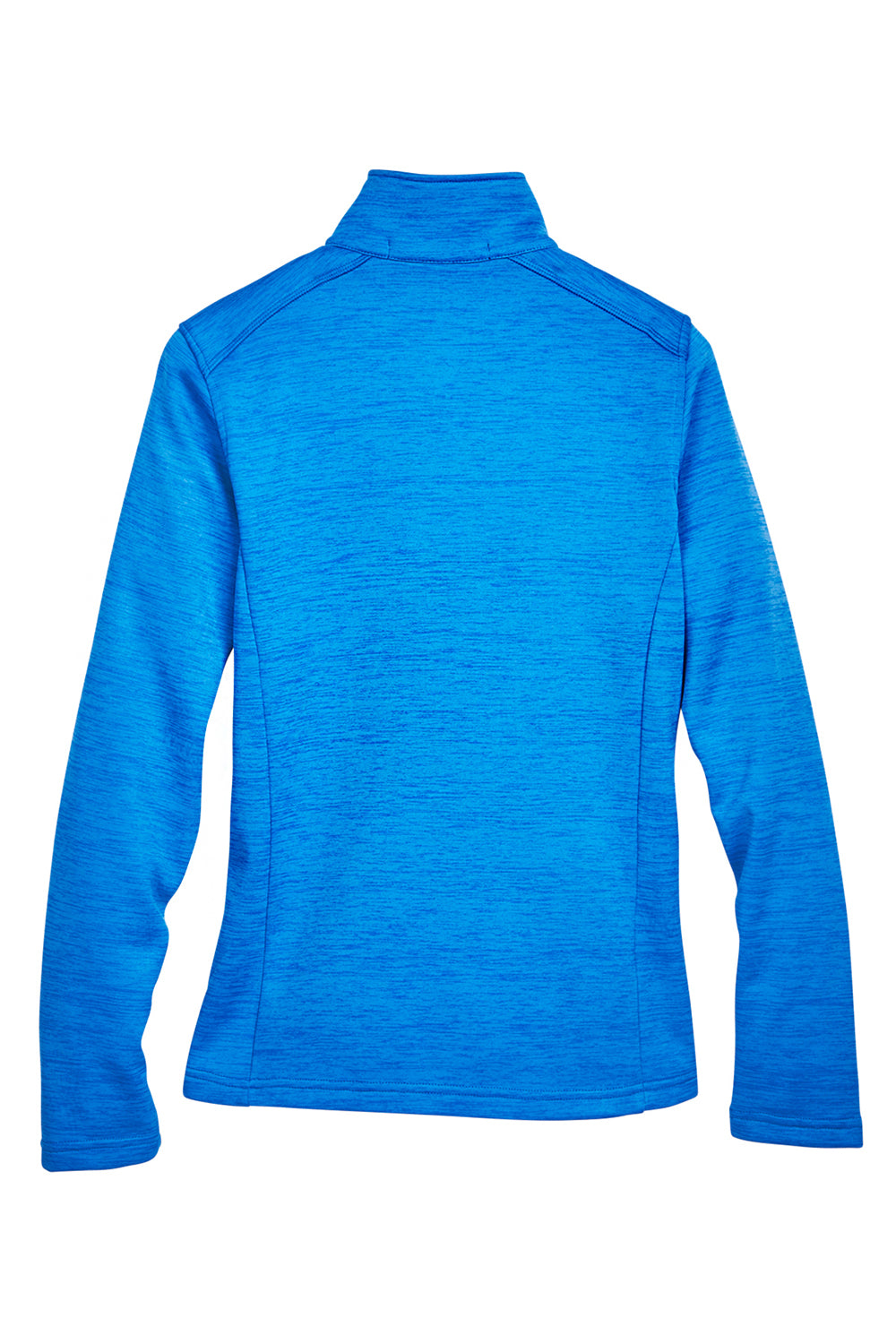 Devon & Jones DG798W Womens Newbury Fleece 1/4 Zip Sweatshirt Heather French Blue Flat Back