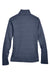 Devon & Jones DG798W Womens Newbury Fleece 1/4 Zip Sweatshirt Heather Navy Blue Flat Back