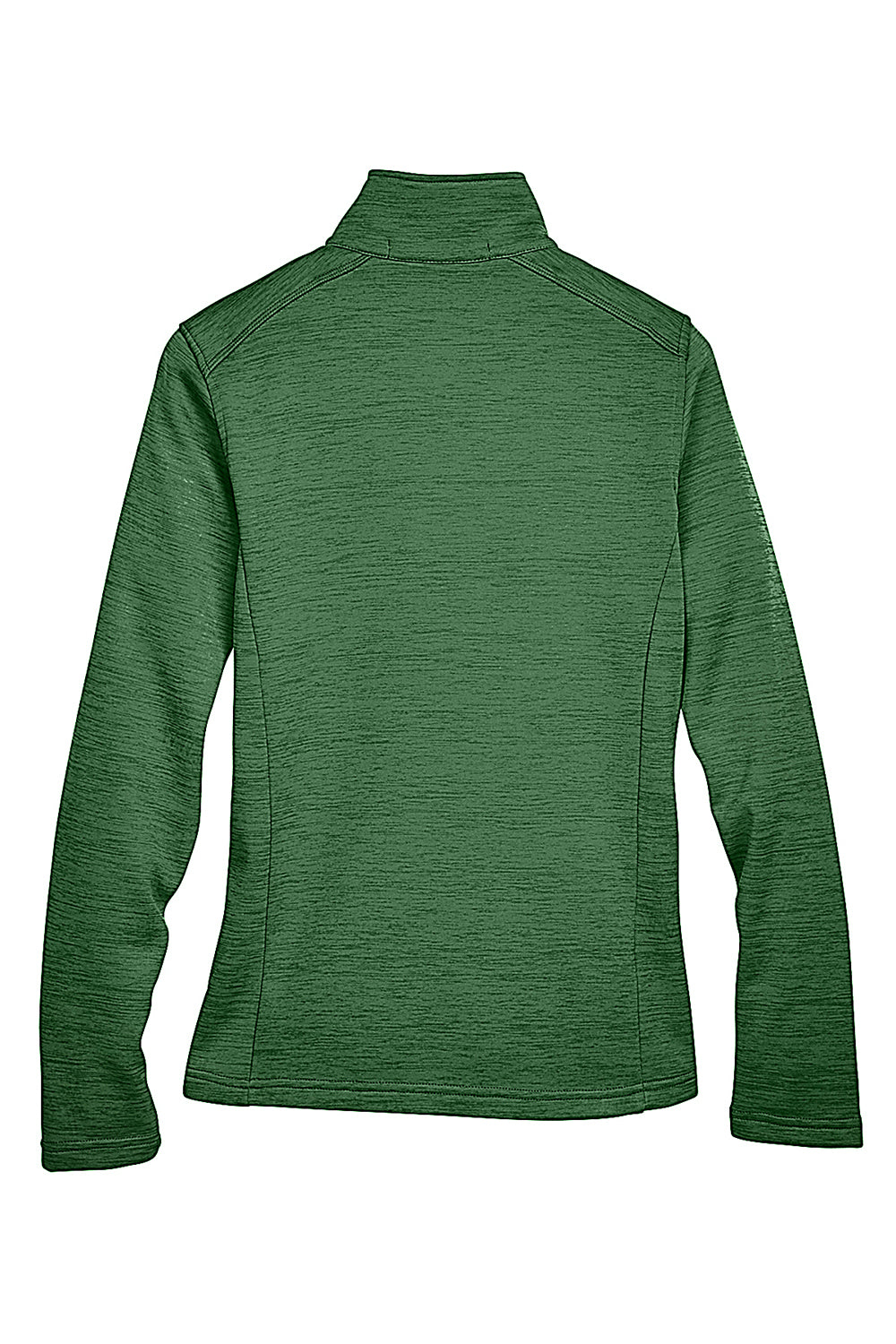 Devon & Jones DG798W Womens Newbury Fleece 1/4 Zip Sweatshirt Heather Forest Green Flat Back