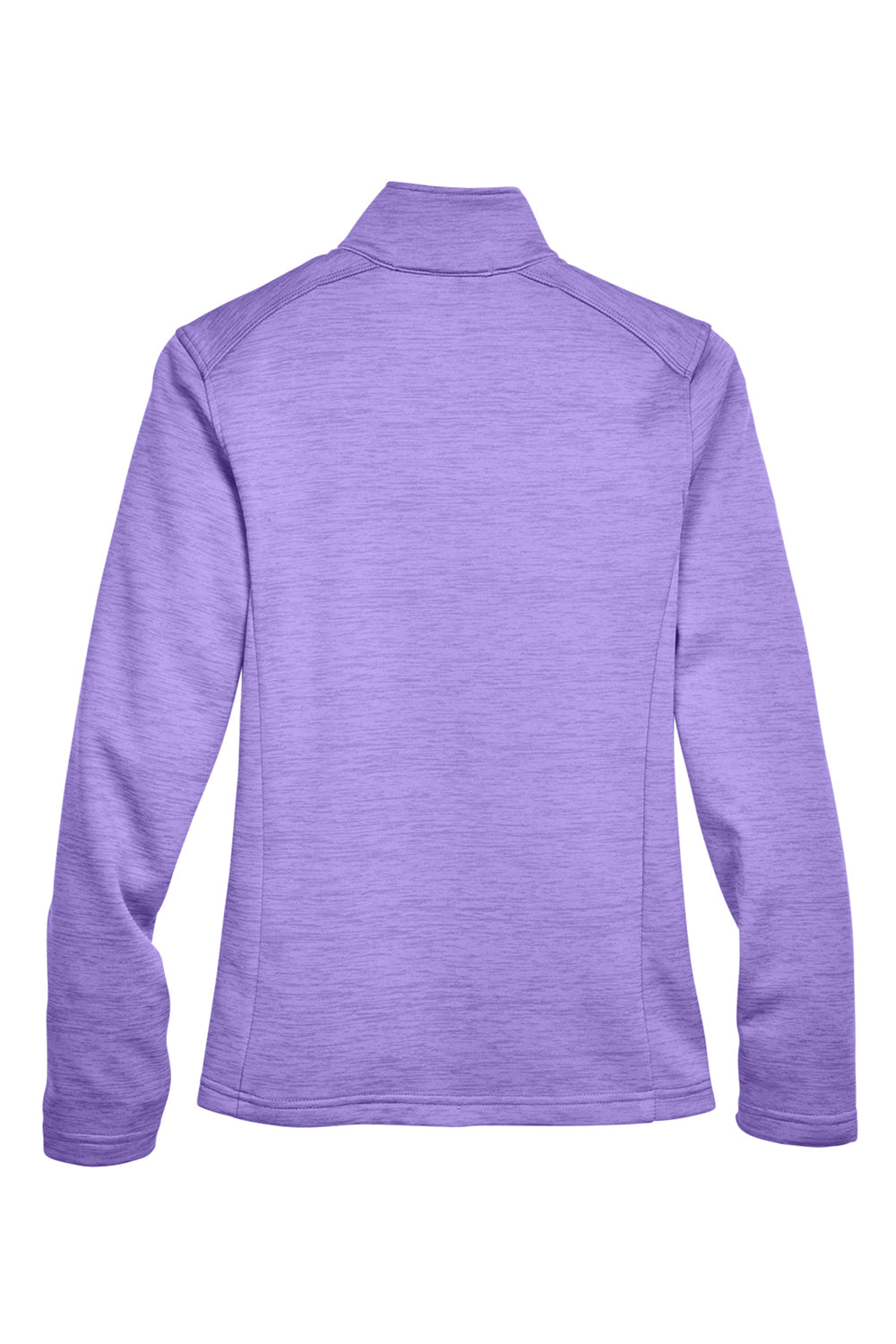 Devon & Jones DG798W Womens Newbury Fleece 1/4 Zip Sweatshirt Heather Grape Purple Flat Back