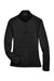 Devon & Jones DG798W Womens Newbury Fleece 1/4 Zip Sweatshirt Heather Black Flat Front