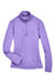 Devon & Jones DG798W Womens Newbury Fleece 1/4 Zip Sweatshirt Heather Grape Purple Flat Front