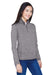 Devon & Jones DG798W Womens Newbury Fleece 1/4 Zip Sweatshirt Heather Dark Grey Model 3q