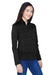 Devon & Jones DG798W Womens Newbury Fleece 1/4 Zip Sweatshirt Heather Black Model 3q