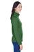 Devon & Jones DG798W Womens Newbury Fleece 1/4 Zip Sweatshirt Heather Forest Green Model Side