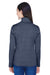 Devon & Jones DG798W Womens Newbury Fleece 1/4 Zip Sweatshirt Heather Navy Blue Model Back