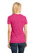 District DM104L Womens Perfect Weight Short Sleeve Crewneck T-Shirt Dark Fuchsia Pink Model Back