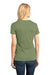 District DM104L Womens Perfect Weight Short Sleeve Crewneck T-Shirt Fresh Fatigue Green Model Back