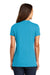 District DM1170L Womens Perfect Weight Short Sleeve V-Neck T-Shirt Bright Turquoise Blue Model Back