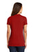 District DM1170L Womens Perfect Weight Short Sleeve V-Neck T-Shirt Classic Red Model Back