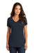 District DM1170L Womens Perfect Weight Short Sleeve V-Neck T-Shirt New Navy Blue Model Front