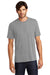 District DM130 Mens Perfect Tri Short Sleeve Crewneck T-Shirt Grey Frost Model Front