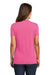 District DM130L Womens Perfect Tri Short Sleeve Crewneck T-Shirt Fuchsia Pink Frost Model Back