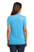 District DM130L Womens Perfect Tri Short Sleeve Crewneck T-Shirt Turquoise Blue Frost Model Back