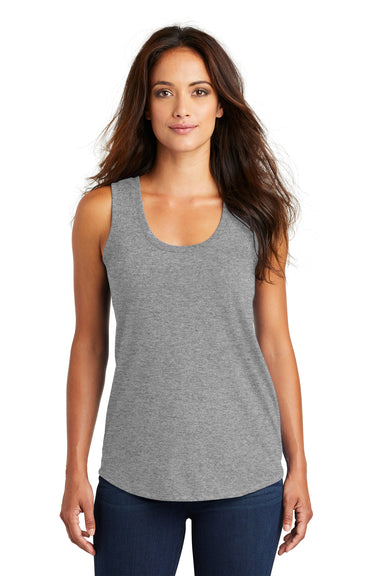 District DM138L Womens Perfect Tri Tank Top Grey Frost Model Front