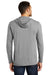 District DM139 Mens Perfect Tri Long Sleeve Hooded T-Shirt Hoodie Grey Frost Model Back