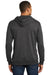 District DM391 Mens Fleece Hooded Sweatshirt Hoodie Heather Black Model Back