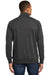 District DM392 Mens Fleece 1/4 Zip Sweatshirt Heather Black Model Back