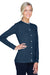 Devon & Jones DP181W Womens Perfect Fit Ribbon Cardigan Sweater Navy Blue Model 3q