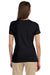 Devon & Jones DP182W Womens Perfect Fit Short Sleeve Crewneck T-Shirt Black Model Back