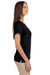 Devon & Jones DP182W Womens Perfect Fit Short Sleeve Crewneck T-Shirt Black Model Side