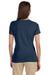 Devon & Jones DP182W Womens Perfect Fit Short Sleeve Crewneck T-Shirt Navy Blue Model Back