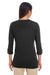 Devon & Jones DP186W Womens Perfect Fit Long Sleeve V-Neck T-Shirt Black Model Back